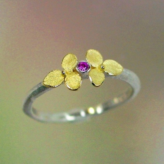 Romantically cute thin ring by Patrick Irla Jewelry